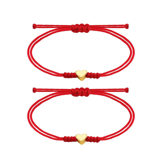 Picture of PEALICIOUS Red String Bracelet, Red Bracelets for Women as Valentines Day Gifts for Kids with Heart, Galentines Gifts Kabbalah Protection Bracelet as Heart Jewelry for Friends Family