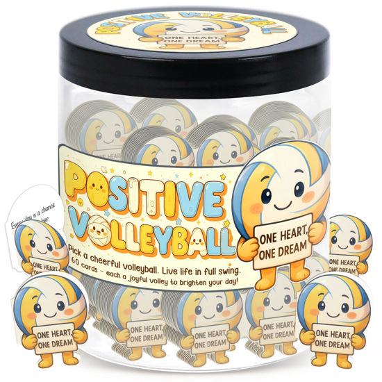 Picture of Positive Volleyball Jar - Volleyball Gifts For Women, Men - Teens, Volleyball Party Favors, Volleyball Accessories For Teen Girls, Volleyball Party Decorations