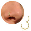 Picture of 20G 18G 16G Titanium Nose Ring Hoop, Cartilage Hoop Earrings for Women Men Silver Gold Nose Ring Septum Ring Tragus Conch Helix Daith Lip Piercing Jewelry 6mm/7mm/8mm/9mm/10mm (Gold-20g, 7mm)
