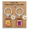 Picture of PEALICIOUS Galentines Day Gifts for Friend Toast Keychain, 2PCS Friendship Gifts for Girls as Couples Valentines Matching Keychains, Hers Bestie Keychains with Peanut Butter and Jelly for Sister