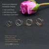 Picture of LUCKYJEWUS 14k Gold Filled 20G Double Hoop Nose Ring for Single Piercing, 20 Gauge Small Thin 8mm Spiral Nose Jewelry for Women Men