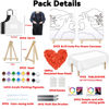 Picture of PAILIM 2 Pack Sip and Paint Kit for Adults Couples Painting Kit Pre Drawn Canvas to Paint Valentines Day at Home Date Night Party Favor Supplies Art Couples Activity Romantic 8x10 Canvas Painting Kit