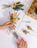 Picture of xin's convey DIY Natural Dried Flower Set, Bulk Dried Flowers for Vase, Dried Flowers with Stems, Dried Roses, Mini Dried Flower Bouquets.(Brown)