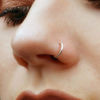 Picture of EnCharmed 925 Sterling Silver Fake Clip on Nose Ring, Handmade 20g Tiny Faux Non Piercing Huggie Hoop