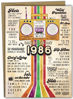 Picture of Katie Doodle 40th Birthday Card - (Made in USA) - 40th Birthday Gifts Women, Men, Cards, Decorations - Vintage Back-in-1986 (Handmade) - Includes 1 Card (5x7 inch, Blank Inside) x 1 Kraft Envelope