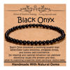 Picture of CHCCOYE 4mm Natural Healing Gemstone Bracelet Handmade Yoga Stretch Elastic Bracelet Stress Relief Crystal Jewelry for Men and Women (4mm, Black Onyx)