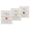 Picture of Smilebelle Galentines Day Gifts Friendship Bracelets for 3 Girls, Sister 14K Gold Heart Bracelet Gifts for Girls, Galentines Party Decorations as Friendship Jewelry Gift for Friend Females, Sisters Gift from Sister