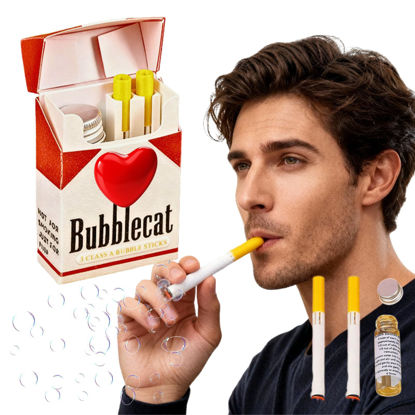 Picture of Axonkit Bubble Cigarette Stress Relief Accessary Fake Cigarette Mini Bubble Blower Bubble Sticks Relaxation Birthday Christmas Party Gift for Men Women