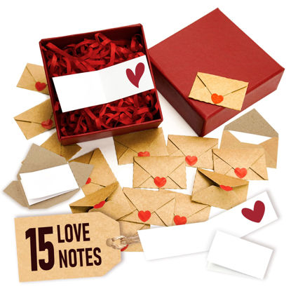 Picture of Blank Note Cards And Envelopes, Mini Envelopes With Blank Cards, Tiny Valentines Day Card, Little Love Notes For Him, Her, Wife, Husband - Cute Birthday, Valentine Gifts For Boyfriend, Girlfriend