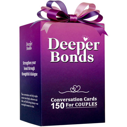 Picture of Nuyviare Couples Games for Adults - Romantic Date Night Conversation Starters, 150 Relationship Questions, Thoughtful Anniversary & Valentine’s Gift for Him Her | Deeper Bonds