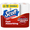 Picture of Scott Paper Towels, Choose-A-Sheet, 6 Double Rolls = 12 Regular Rolls (108 Sheets Per Roll)