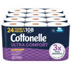 Picture of Cottonelle Ultra Comfort Toilet Paper with Cushiony CleaningRipples Texture, Strong Bath Tissue, 24 Family Mega Rolls = 108 Regular Rolls (4 Packs of 6)