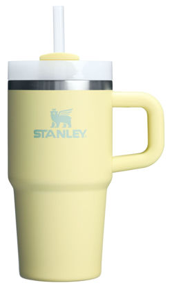 Picture of STANLEY Quencher H2.0 Tumbler with Handle and Straw 20 oz | Flowstate 3-Position Lid | Cup Holder Compatible for Travel | Insulated Stainless Steel Cup | BPA-Free | Pomelo
