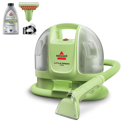 Picture of BISSELL Little Green Mini Portable Carpet and Upholstery Deep Cleaner, Car/Auto Detailer, with HydroRinse Self-Cleaning Tool and 4" Tough Stain Tool, Tea Green, 4075