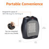 Picture of Amazon Basics Ceramic Space Heater, Portable Indoor Heating Solution, With Overheat and Tip-Over Protection, Thermostat, Non-Oscillating, 1500W, 7.52"D x 6.34"W x 9.45"H, Black