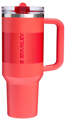 Picture of STANLEY Quencher ProTour Flip Straw Tumbler with Leakproof Lid 40 oz | Built-In Straw and Handle | Cup Holder Compatible for Travel | Insulated Stainless Steel Cup | BPA-Free | Hot Coral Fade