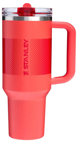 Picture of STANLEY Quencher ProTour Flip Straw Tumbler with Leakproof Lid 40 oz | Built-In Straw and Handle | Cup Holder Compatible for Travel | Insulated Stainless Steel Cup | BPA-Free | Hot Coral Fade
