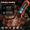 Picture of 0.5 Sec Instant Read Meat Thermometer Digital with ±0.5℉ Precision, Food Thermometer for Cooking Kitchen Gadgets, Oven Grill Candy BBQ Essentials Accessories, Gifts for Him Dad Men Birthday, Red