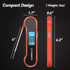 Picture of 0.5 Sec Instant Read Meat Thermometer Digital with ±0.5℉ Precision, Food Thermometer for Cooking Kitchen Gadgets, Oven Grill Candy BBQ Essentials Accessories, Gifts for Him Dad Men Birthday, Red