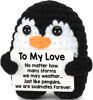 Picture of Valentines Day Gifts for Him Her, To My Love Handmade Crochet Mini Penguin Anniversary Birthday Gift for Boyfriend Girlfriend Wife Husband, Romantic I Love You Valentines Gifts for Women Men Couple