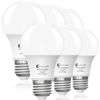 Picture of evelor 6-Pack A19 LED Light Bulbs,60 Watt Equivalent Daylight 5000K with E26 Base,Efficient 9W,800 Lumens Non-Dimmable LED Bulbs,15000 Hours, Ideal for Bedroom Living Room