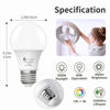Picture of evelor 6-Pack A19 LED Light Bulbs,60 Watt Equivalent Daylight 5000K with E26 Base,Efficient 9W,800 Lumens Non-Dimmable LED Bulbs,15000 Hours, Ideal for Bedroom Living Room