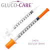 Picture of GLUCO-CARE 1 ml/cc Syringes 31G x 5/16’’ (8mm), Orange Cap, 100/box
