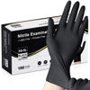 Picture of Schneider Nitrile Exam Gloves, Black Latex Free Powder Free Disposable Gloves for Medical, Cooking, Cleaning, and Food Prep (Large, 100)