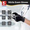 Picture of Schneider Nitrile Exam Gloves, Black Latex Free Powder Free Disposable Gloves for Medical, Cooking, Cleaning, and Food Prep (Large, 100)