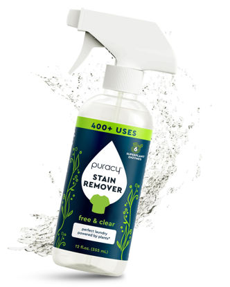 Picture of Puracy Stain Remover, Travel and Laundry Stain Cleaner for Clothes, Baby Essentials, Kids Stains, Oil and Fabric Spot Cleaner, Unscented (Stain Remover Spray, 12 fl oz)