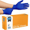 Picture of Inspire Cobalt Blue Nitrile Disposable Gloves | 4.5 Nitrile Safety Medical Exam Cooking Cleaning Disposable Gloves (Blue - Box of 100, Large)