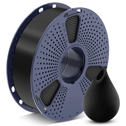 Picture of SUNLU PETG Filament 1.75mm,Strong 3D Printer Filament,Ultra-Low Stringing,Exceptional Layer Adhesion & High Toughness,Dimensional Accuracy +/- 0.02 mm,Fit Most FDM 3D Printers,1kg Spool(Black).