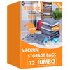Picture of Vacuum Storage Bags Jumbo (12 x Jumbo),Plastic Packaging Bags,Space Saver Sealer Compression Bags for Blankets, Comforters, Pillows, Bedding,Clothes Storage