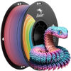 Picture of Creality 3D Printer Filament 1.75mm, Rainbow Upgrade PLA+ Filament Strong Toughness No-Tangling Vacuum Packaging 3D Printing Filament Fit Most 3D Printers, 1kg Spool, Accuracy +/- 0.02mm, Multi-Color