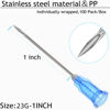 Picture of 100 Pack Disposable 3ml/cc Lab Syringes with 23Ga 1 Inch Needle Luer Lock, Individually Sealed Packed