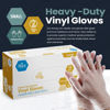 Picture of MED PRIDE Medical Vinyl Examination Gloves (Large, 100-Count) Latex & Rubber Free, Ultra-Strong, Clear Disposable Powder-Free Gloves for Healthcare & Food Handling Use
