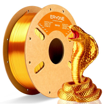 Picture of ERYONE Silk PLA Filament for 3D Printer, 1.75mm +/- 0.03mm, 1kg (2.1LBS)/Spool, Liquid Gold