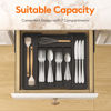 Picture of Lifewit Silverware Drawer Organizer, Expandable Utensil Tray for Kitchen, BPA Free Flatware and Cutlery Holder, Adjustable Plastic Storage for Spoons Forks Knives, 8.5-14 x 12", Black