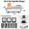 Picture of 8 Blade All-in-1 Vegetable Chopper Mandoline Slicer with Container, Food Chopper, Onion Chopper, Veggie Cutter for Salad, Kitchen Gadgets Accessories Essentials, White