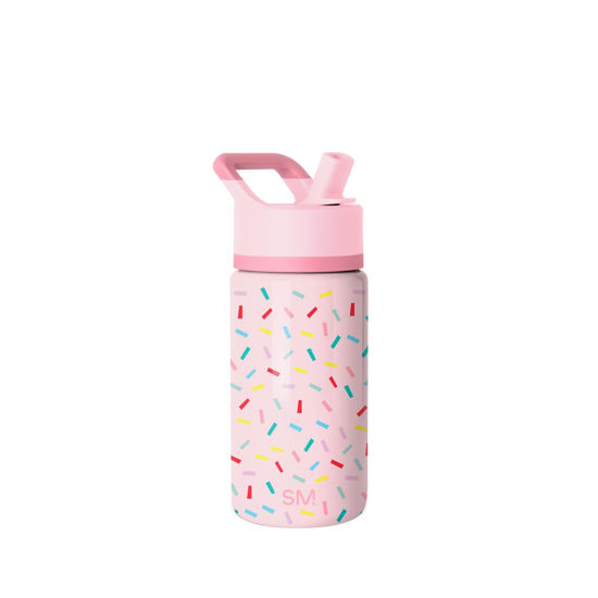 Picture of Simple Modern Kids Summit Water Bottle with Straw Lid | 14oz Stainless Steel Cup Insulated Tumbler for Toddlers, School | Confetti