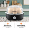 Picture of Elite Gourmet EGC115B Easy Egg Cooker Electric 7-Egg Capacity, Soft, Medium, Hard-Boiled Egg Cooker with Auto Shut-Off, Measuring Cup Included, BPA Free, Classic Black