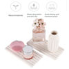 Picture of NiuYichee 2 PCS Water Absorbent diatomite Coasters, 8.3" x 4" Water Absorbing Stone Tray for Sink, Stone Drying mat for Kitchen Counter, Stone soap Tray Used for Hand Soaps & toiletries & Plants