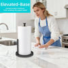 Picture of Paper Towel Holder Countertop, Standing Paper Roll Holder with Anti Slip Weighted Base, Stainless Steel Freestanding Paper Towel Holder for Kitchen, Black