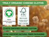 Picture of Organic Cheese Cloths, GOTS Certified, Grade 100, 36x36Inch, Reusable Cheese Cloth with Closed Edges Fabric Fine Mesh Cloth, Unbleached Cotton Muslin Cheesecloth for Straining,Cooking,Crafts - 9 Sq.Ft