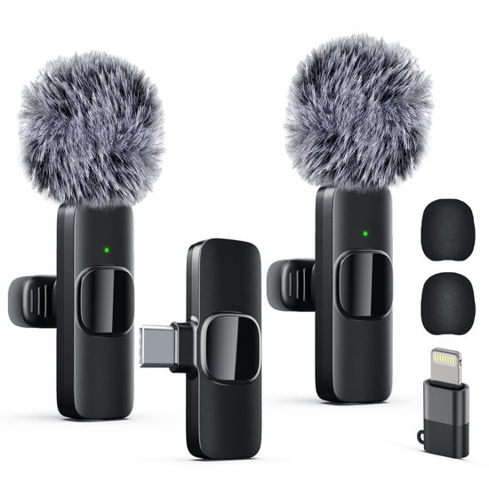 Picture of Labstandard Professional Wireless Lavalier Lapel Microphone for iPhone, iPad, mini Video Recording Mic forInterview Video Podcast Vlog YouTube&Livestream, Noise Reduction, Plug &Play