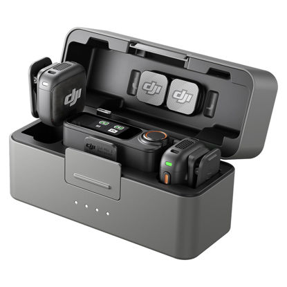Picture of DJI Mic 3 (2 TX + 1 RX + Charging Case), Wireless Microphone for iPhone/Camera/Android, Ultralight, Adaptive Gain Control for Balanced Volume, Dual Band Anti-Interference, 28hrs Use, Vlog