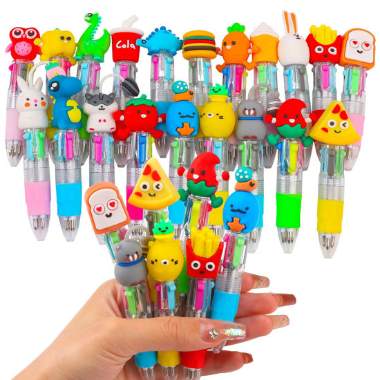 Picture of CZWZ 20Pcs Mini Multicolor Pens in One 4-in-1 Cute Pens Bulk for Kids, Fun Kawaii Ballpoint Pens for Birthdays and Children's Party Favors Gifts Teacher School Supplies