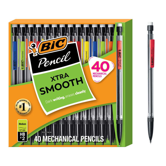 Picture of BIC Xtra Smooth Mechanical Pencil with 0.7 mm Medium Point, Refillable and Retractable, 40-Count Pack