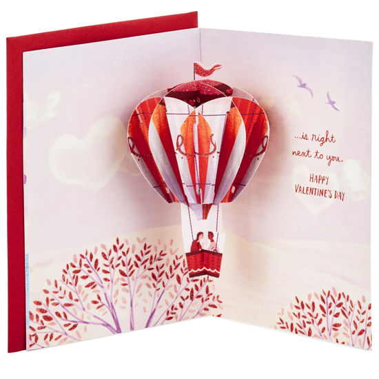 Picture of Hallmark Paper Wonder Valentines Day Pop Up Card for Significant Other (Hot Air Balloon Valentine)