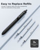Picture of STAGEEK Black Gel Pens, 6Pcs Fine Point Smooth Writing Pens with 3 Extra Refills, Black Ink Pens for Journaling, Office, Note Taking, School Supplies, Nurse Aesthetic(Black Gray White)